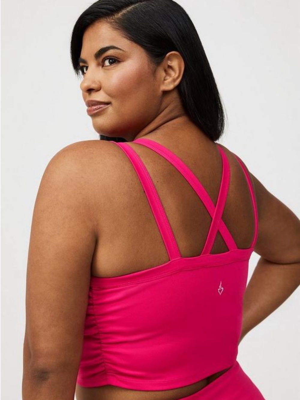 torrid Hot Pink Strappy Bralette Crop Tank
